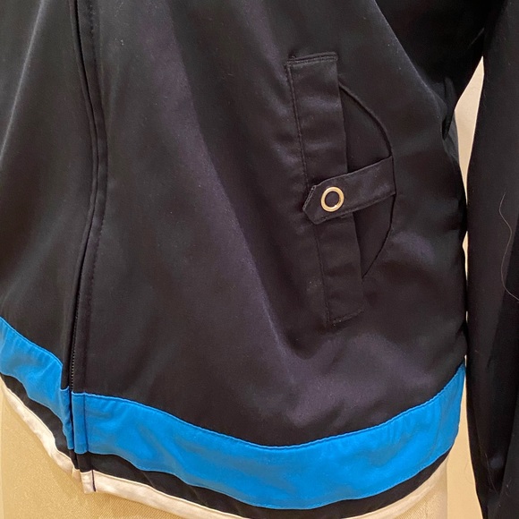 Nike Womens Navy Lightweight Track Jacket with Light Blue Side Stipe / Size M - Picture 9 of 14